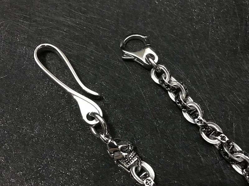 Solid Stainless Steel Cool Punk Rock Skull Wallet Chain Biker Wallet Chain Trucker Wallet Chain for Men