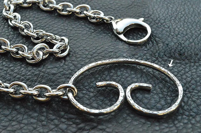 Solid Stainless Steel Cool Punk Rock Wallet Chain Biker Trucker Wallet Chain Trucker Wallet Chain for Men