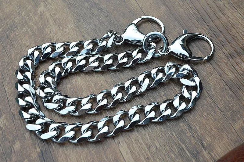 Solid Stainless Steel Cool Punk Rock Wallet Chain Biker Trucker Wallet Chain Trucker Wallet Chain for Men
