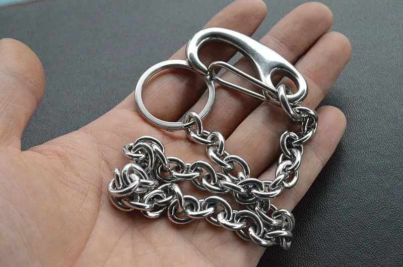 Solid Stainless Steel Cool Punk Rock Wallet Chain Biker Trucker Wallet Chain Trucker Wallet Chain for Men