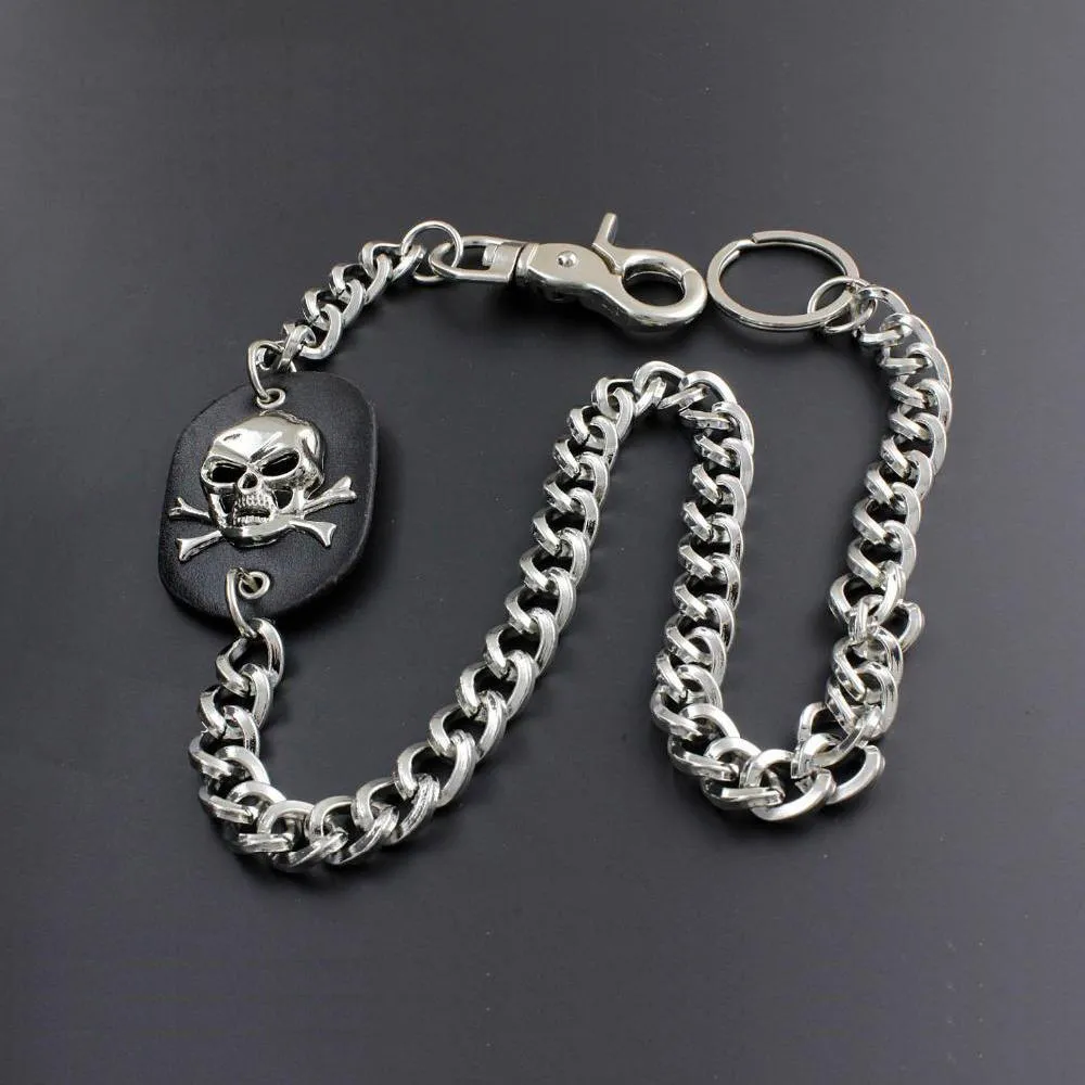 Solid Stainless Steel Skull Wallet Chain Cool Punk Rock Biker Trucker Wallet Chain Trucker Wallet Chain for Men
