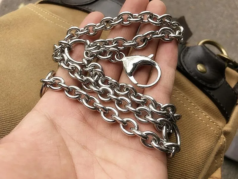 Solid Stainless Steel Wallet Chain Biker Wallet Chain Chains for Mens Wallets Silver Wallet Chain