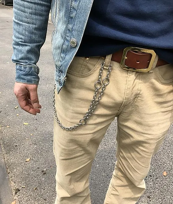 Solid Stainless Steel Wallet Chain Biker Wallet Chain Chains for Mens Wallets Silver Wallet Chain