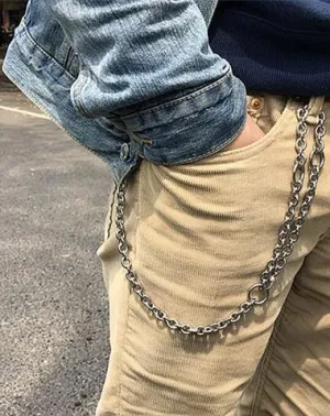 Solid Stainless Steel Wallet Chain Biker Wallet Chain Chains for Mens Wallets Silver Wallet Chain