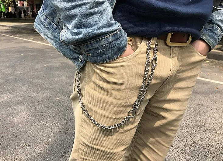 Solid Stainless Steel Wallet Chain Biker Wallet Chain Chains for Mens Wallets Silver Wallet Chain