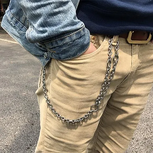 Solid Stainless Steel Wallet Chain Biker Wallet Chain Chains for Mens Wallets Silver Wallet Chain