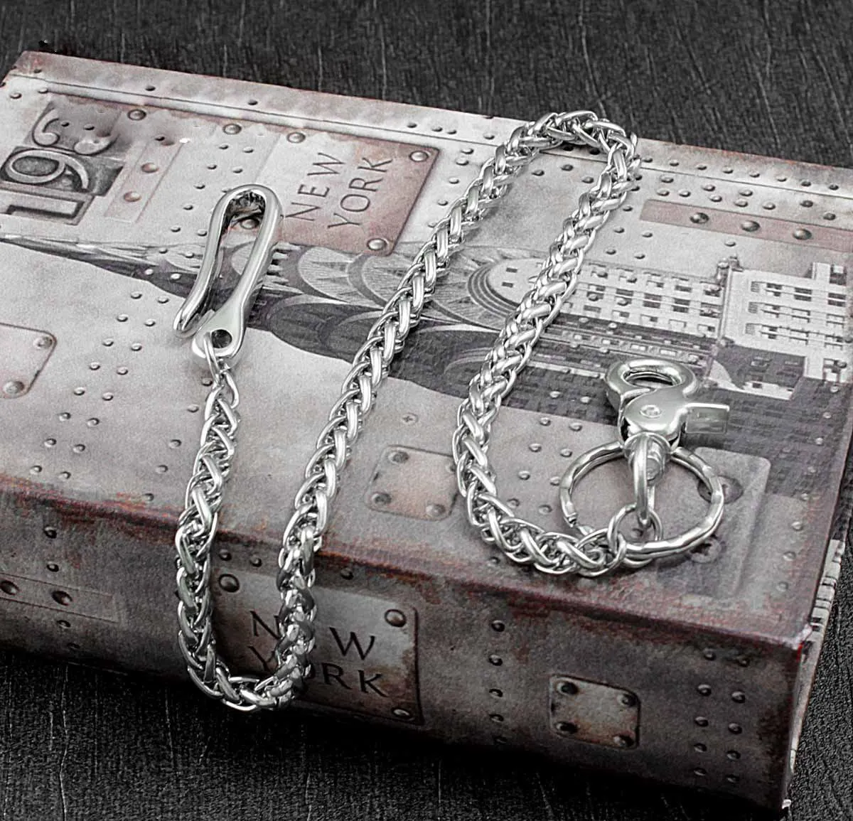 Solid Stainless Steel Wallet Chain Cool Punk Rock Biker Trucker Wallet Chain Trucker Wallet Chain for Men
