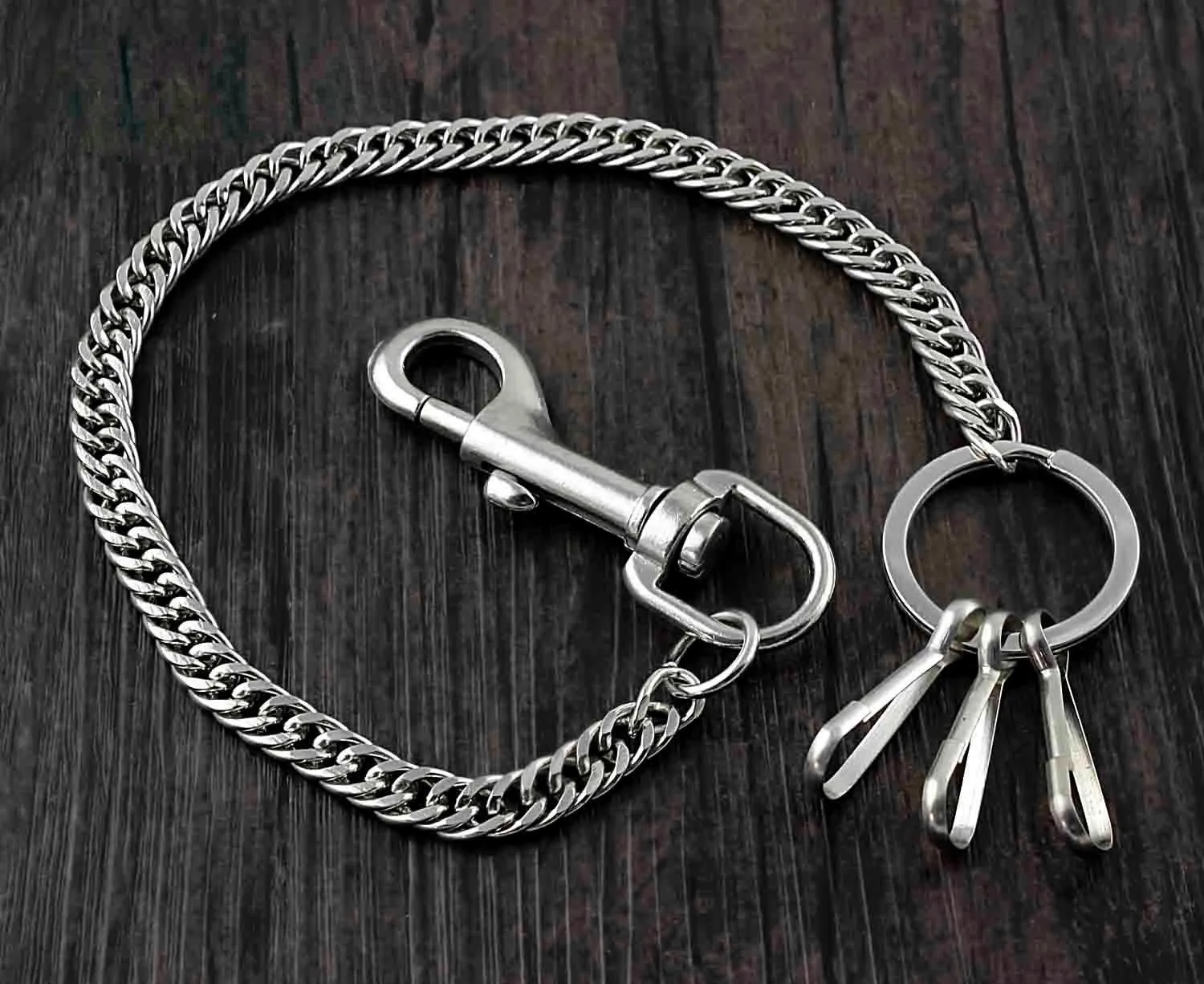 Solid Stainless Steel Wallet Chain Cool Punk Rock Biker Trucker Wallet Chain Trucker Wallet Chain for Men