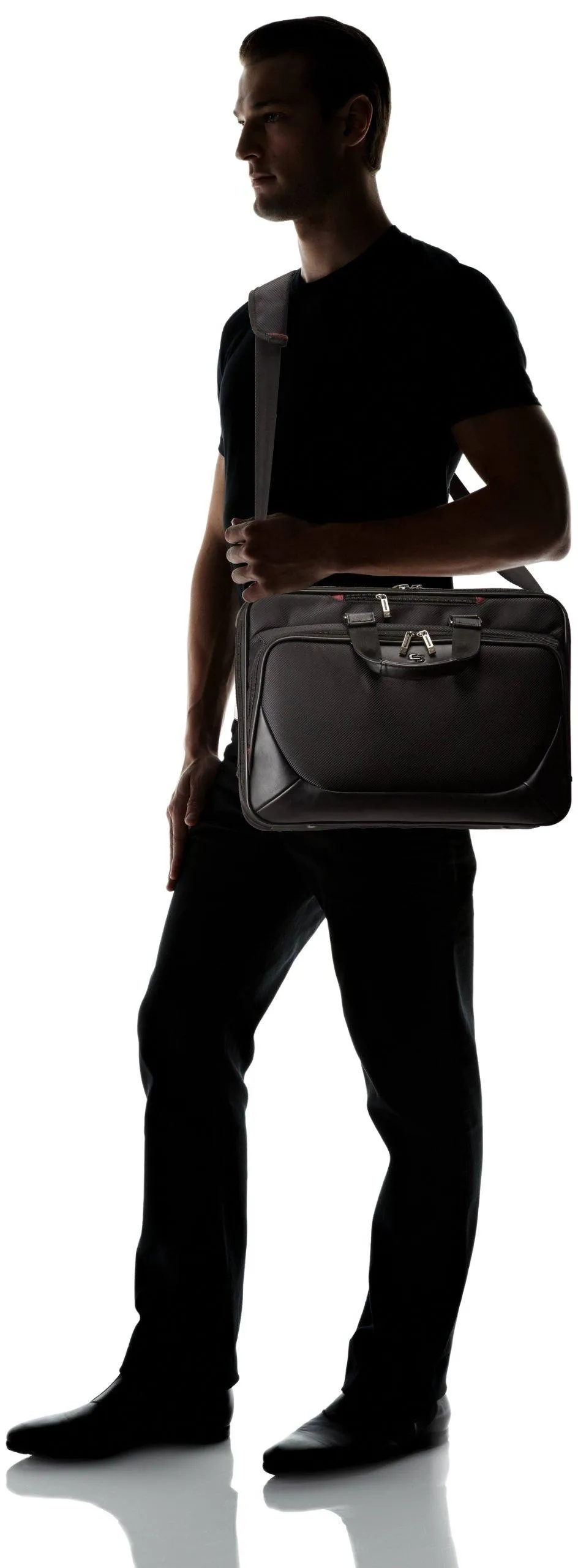 Solo 17.3" Laptop Smart Strap Briefcase