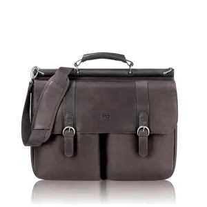 Solo Warren 16" Leather Laptop Briefcase