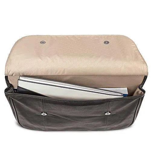 Solo Warren 16" Leather Laptop Briefcase