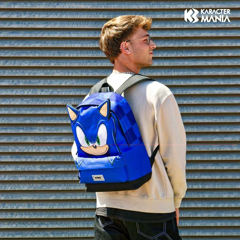 SONIC The Hedgehog Blue FAN Heady HS Backpack Sonic Sight 44 cm