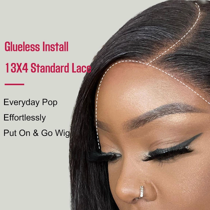 Straight Bob Wig Pre-plucked 13x4 Standard Lace Front Wig Human Hair