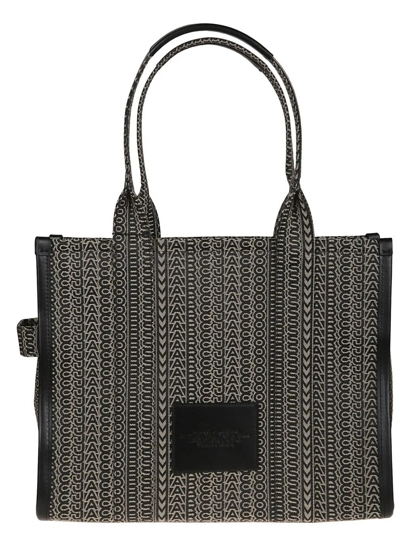 Structured Monogram Tote With Leather Handles