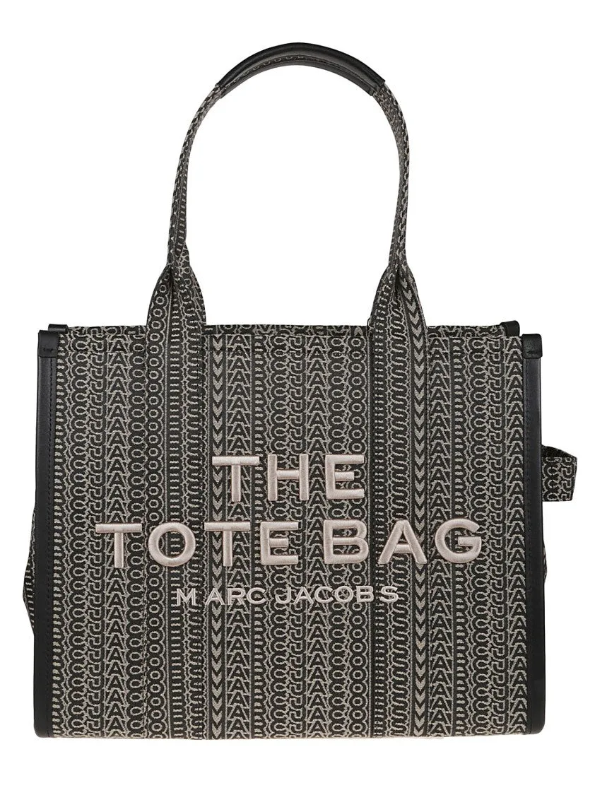 Structured Monogram Tote With Leather Handles