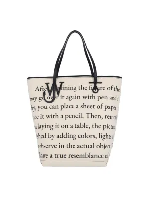 Structured Tote Bag With Contrasting Black Trim
