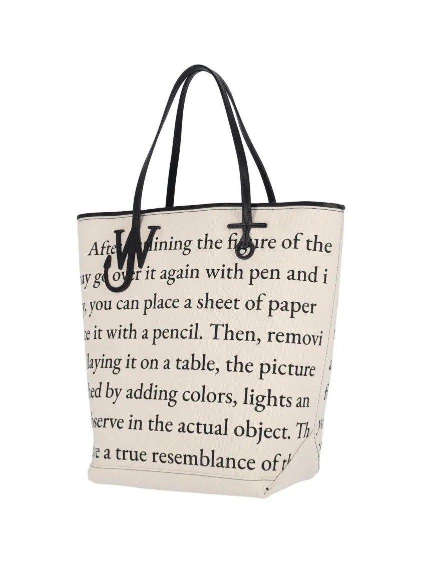 Structured Tote Bag With Contrasting Black Trim