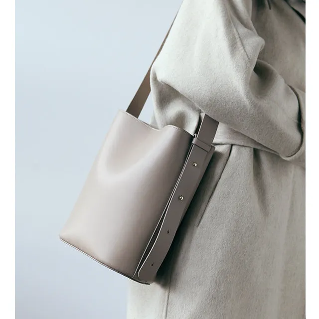 Stylish LEATHER WOMEN Bucket Handbag Barrel SHOULDER BAG Crossbody Purse FOR WOMEN