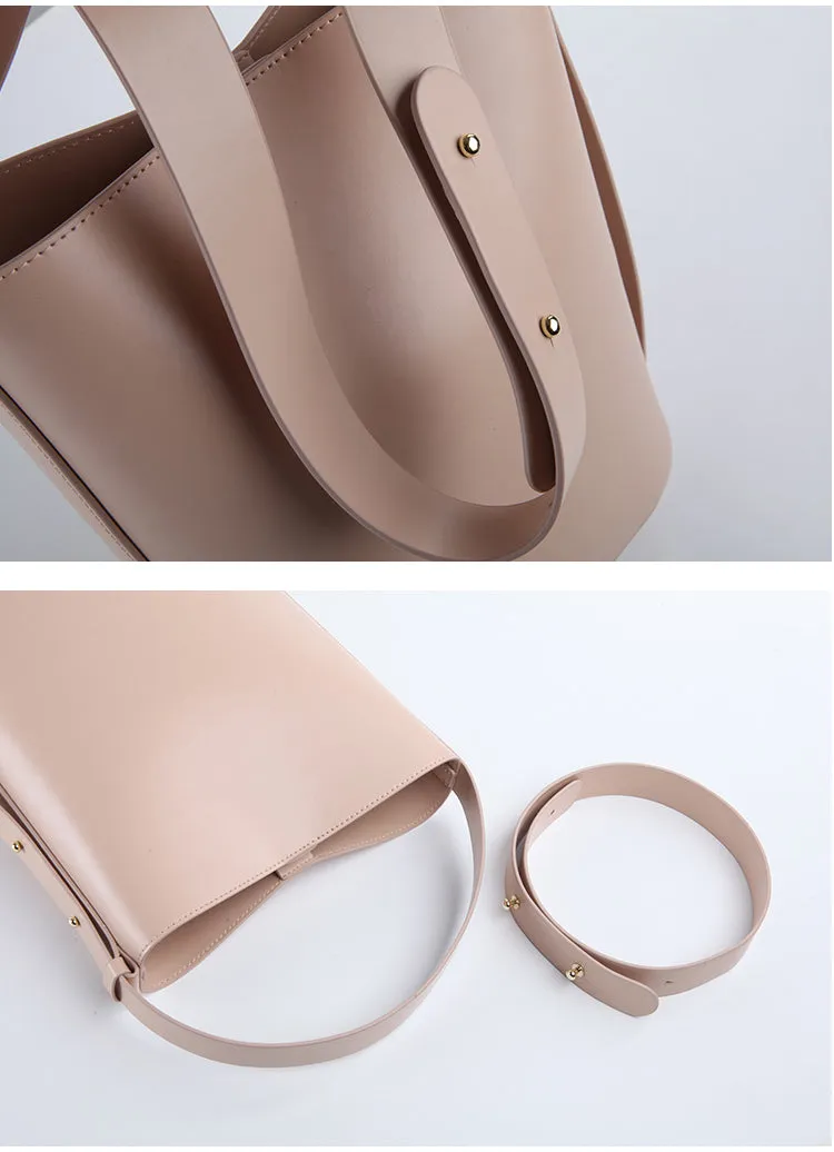 Stylish LEATHER WOMEN Bucket Handbag Barrel SHOULDER BAG Crossbody Purse FOR WOMEN