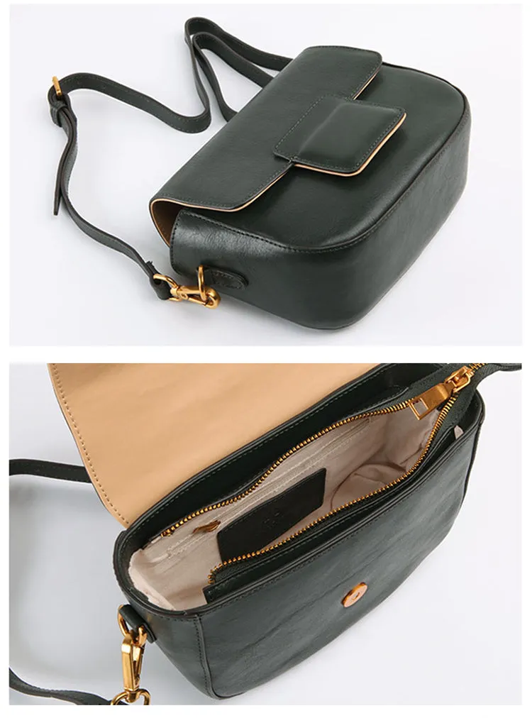 Stylish LEATHER WOMEN Saddle Messenger SHOULDER BAG Crossbody Purse FOR WOMEN