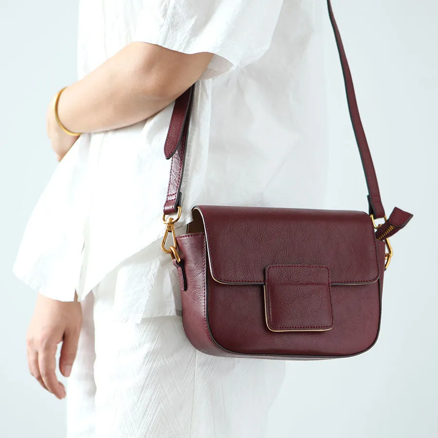 Stylish LEATHER WOMEN Saddle Messenger SHOULDER BAG Crossbody Purse FOR WOMEN