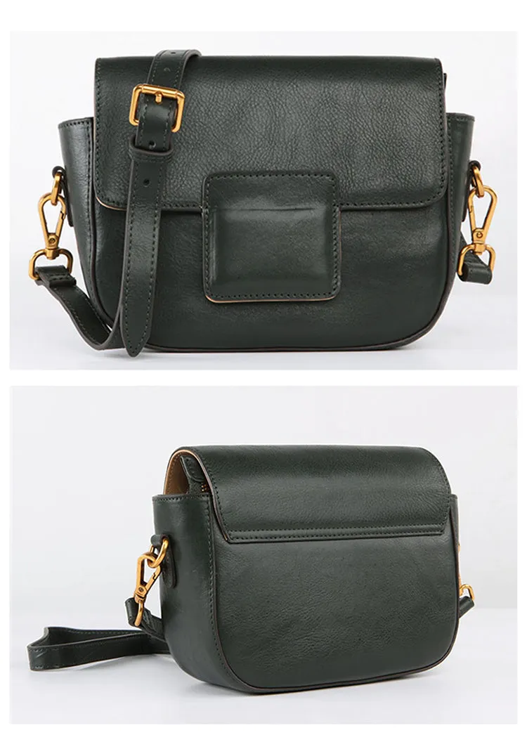 Stylish LEATHER WOMEN Saddle Messenger SHOULDER BAG Crossbody Purse FOR WOMEN