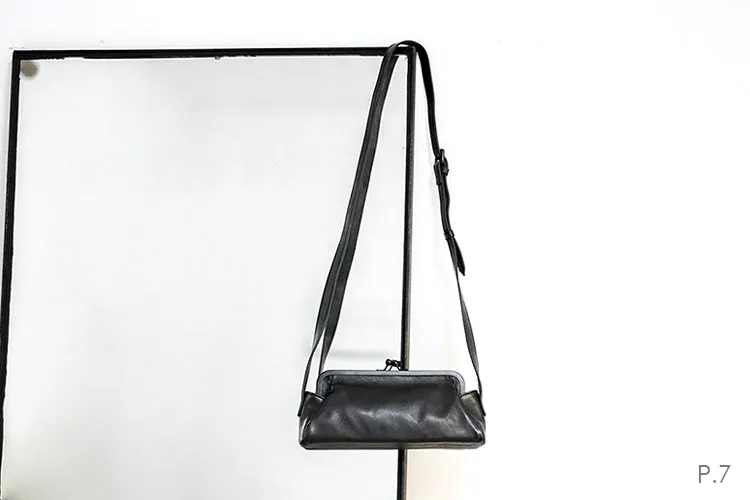 Stylish Womens Black Leather Long Doctor Shoulder Purse Black Doctor Crossbody Purses for Women