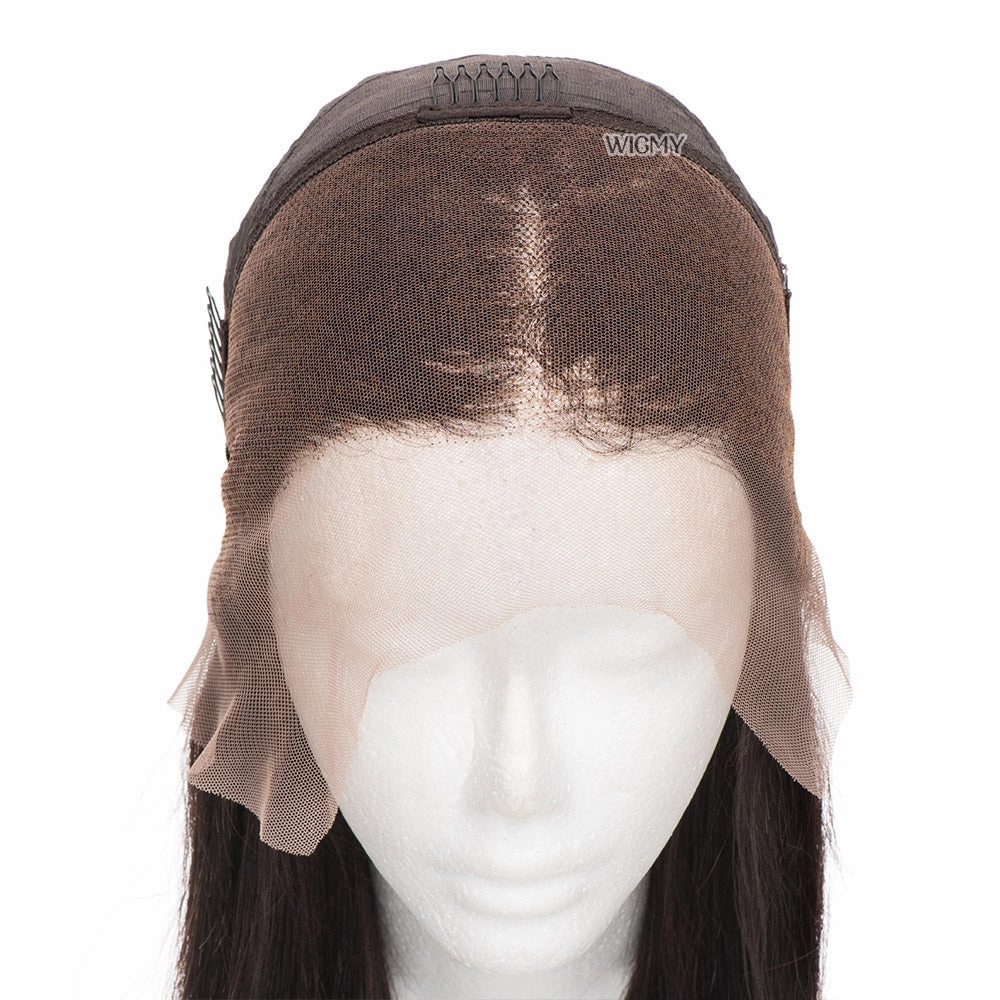 Super Natural Glueless Straight Wigs Standard Lace Frontal Human Hair Wigs
