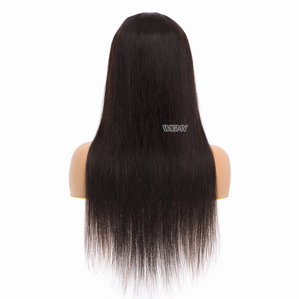 Super Natural Glueless Straight Wigs Standard Lace Frontal Human Hair Wigs