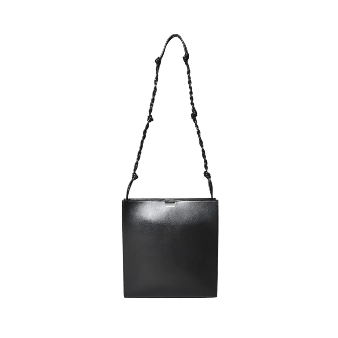Tangle Medium Black Leather Shoulder Bag