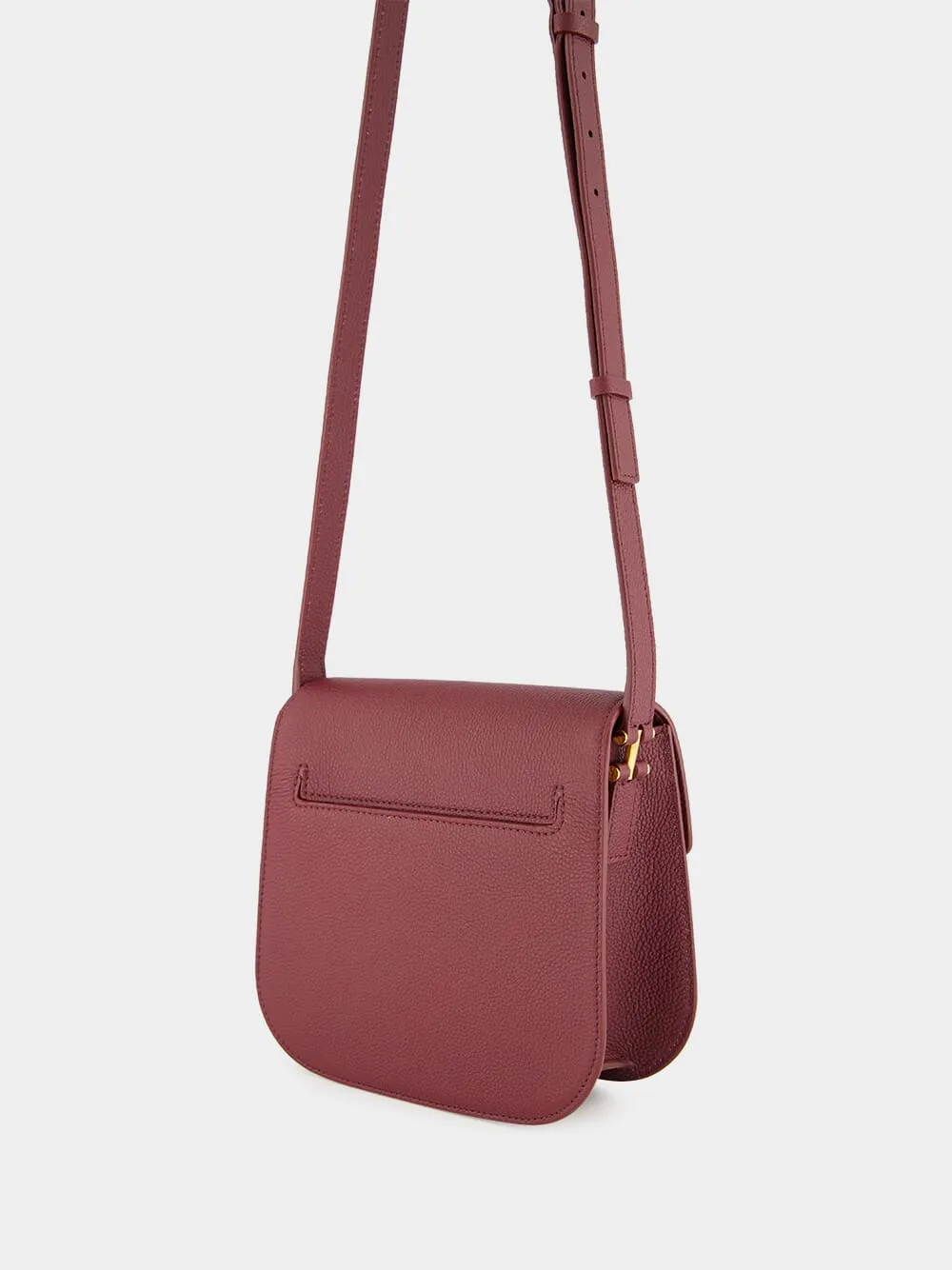 Tara Mini Crossbody in Red Plum Leather