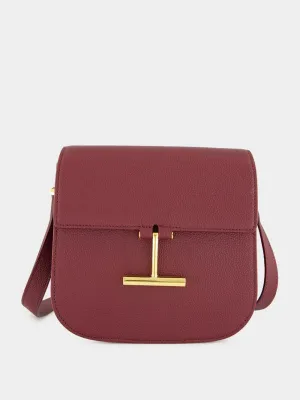 Tara Mini Crossbody in Red Plum Leather