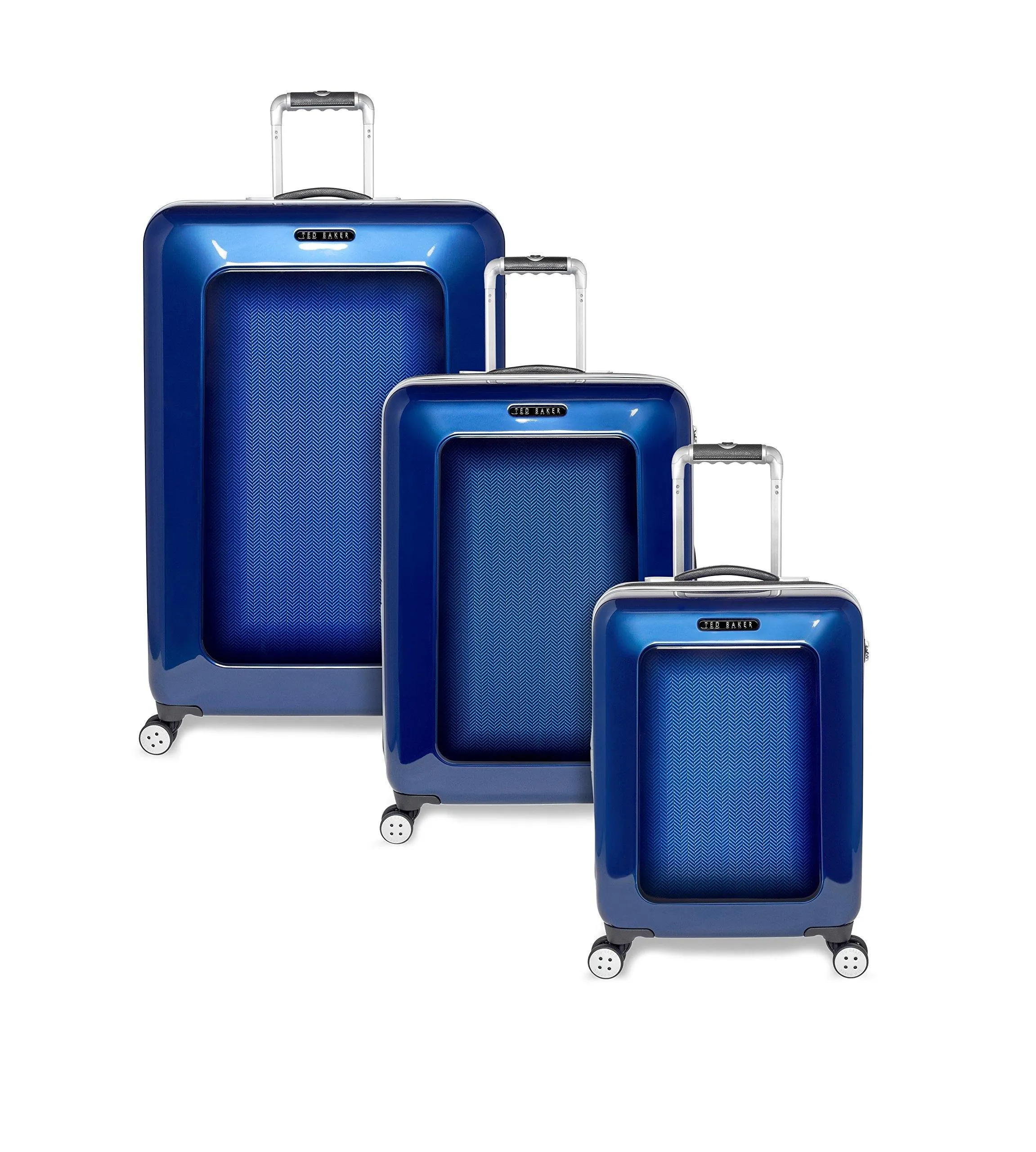 Ted Baker Hardsider Herringbone Collection 3 Piece Set (20"/24"/28") 4-Wheel Luggage Sets