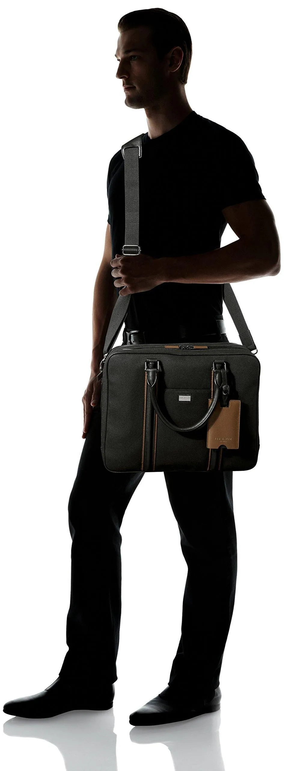 Ted Baker Men's Canvas and Leather Document Bag