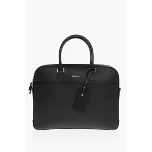 Testoni Saffiano Leather Bag with Double Handle
