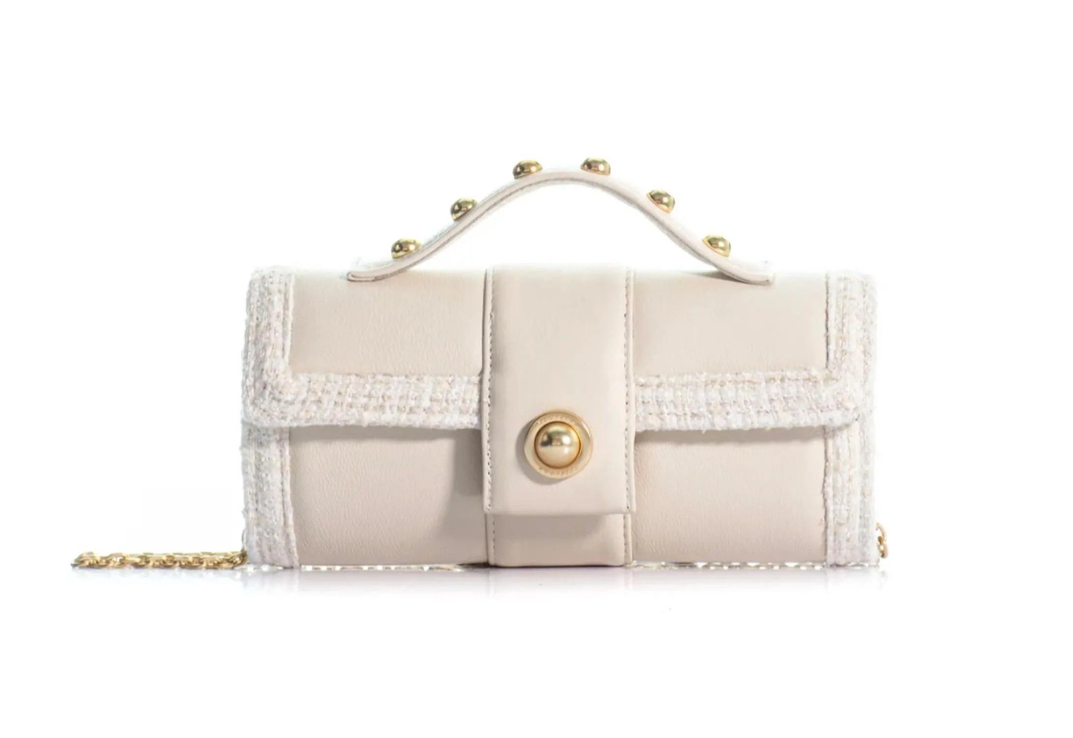 The Amalfi Allong Leather Bag In Ivory