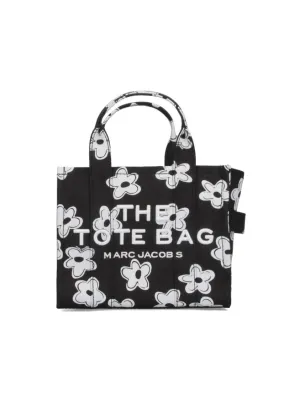 The Daisy Canvas' Small Tote Bag  Black