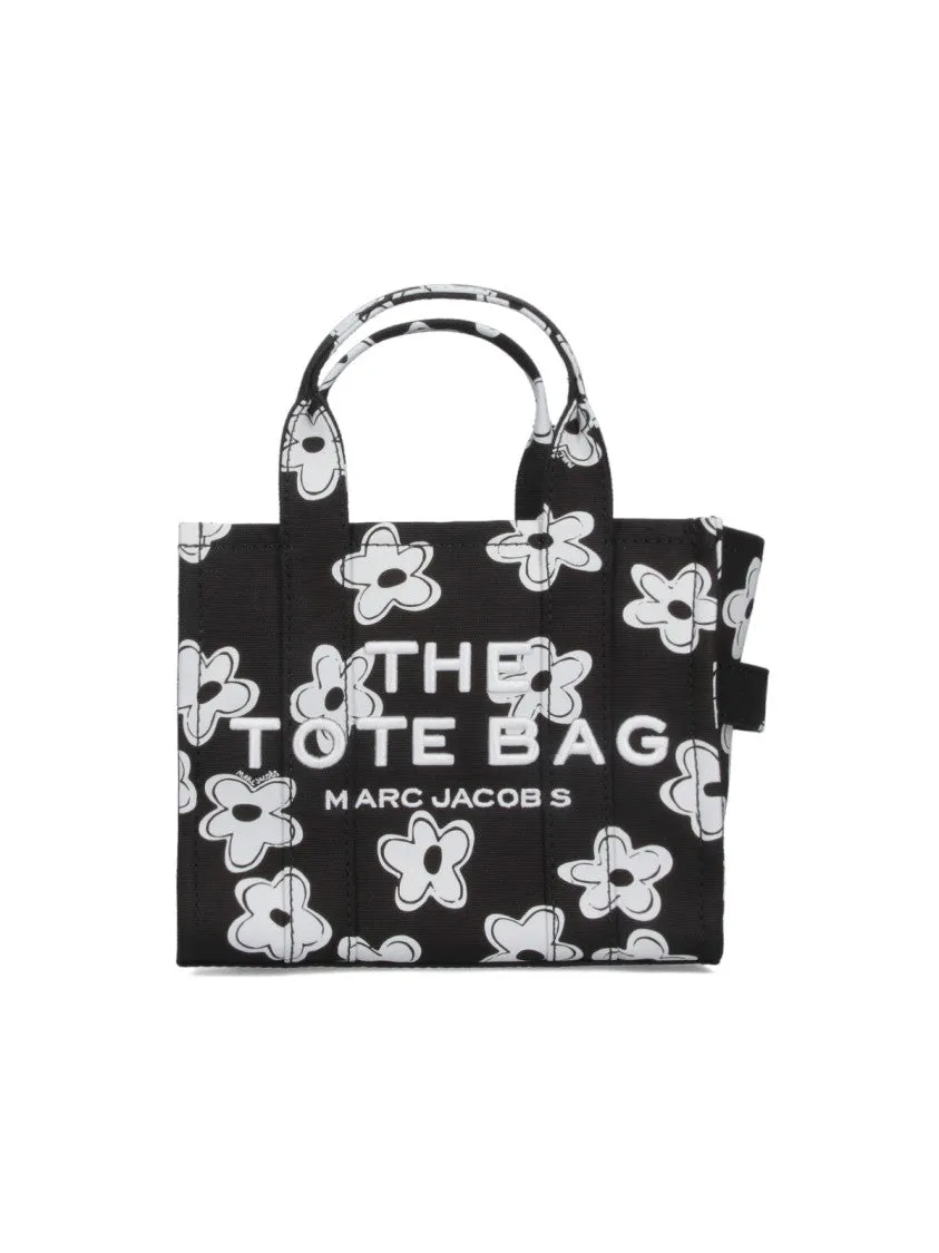 The Daisy Canvas' Small Tote Bag  Black