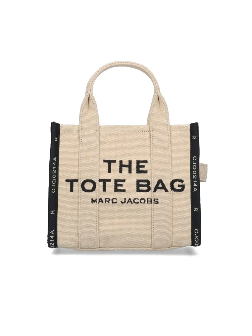 The Jacquard Small Tote Bag  Beige