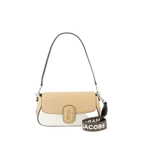 The Large Clover Shoulder Bag - Leather - Beige