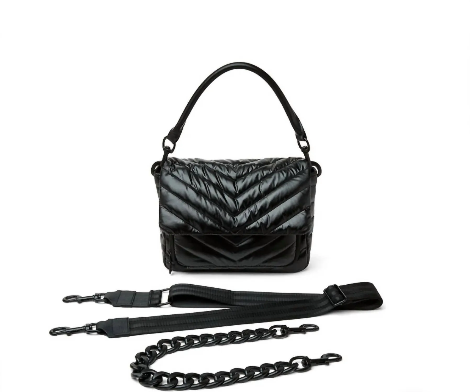 The Muse Crossbody Handbag In Pearl Black