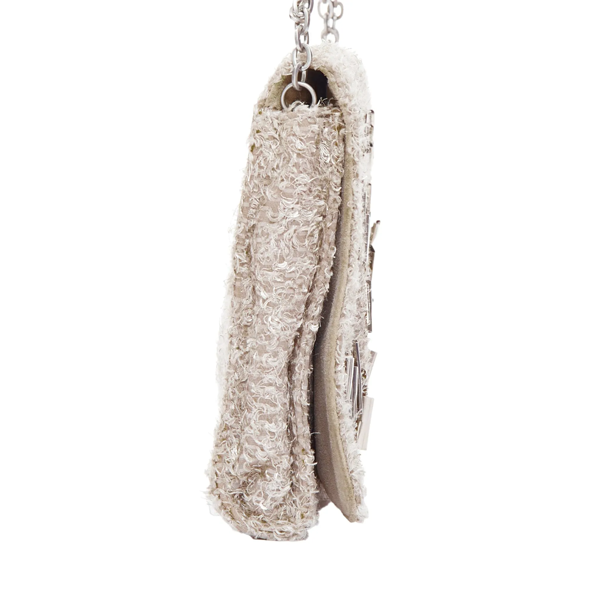 Theyskens Theory Embellished Lurex Appique Fold Clutch