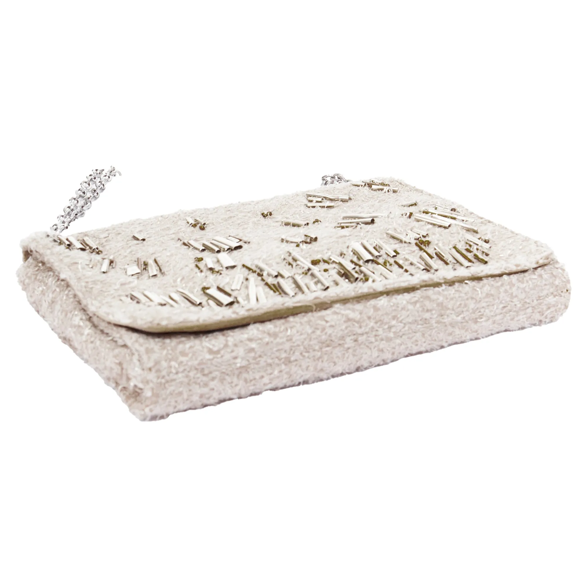 Theyskens Theory Embellished Lurex Appique Fold Clutch
