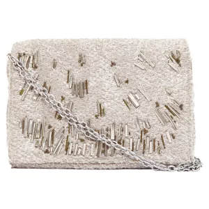 Theyskens Theory Embellished Lurex Appique Fold Clutch