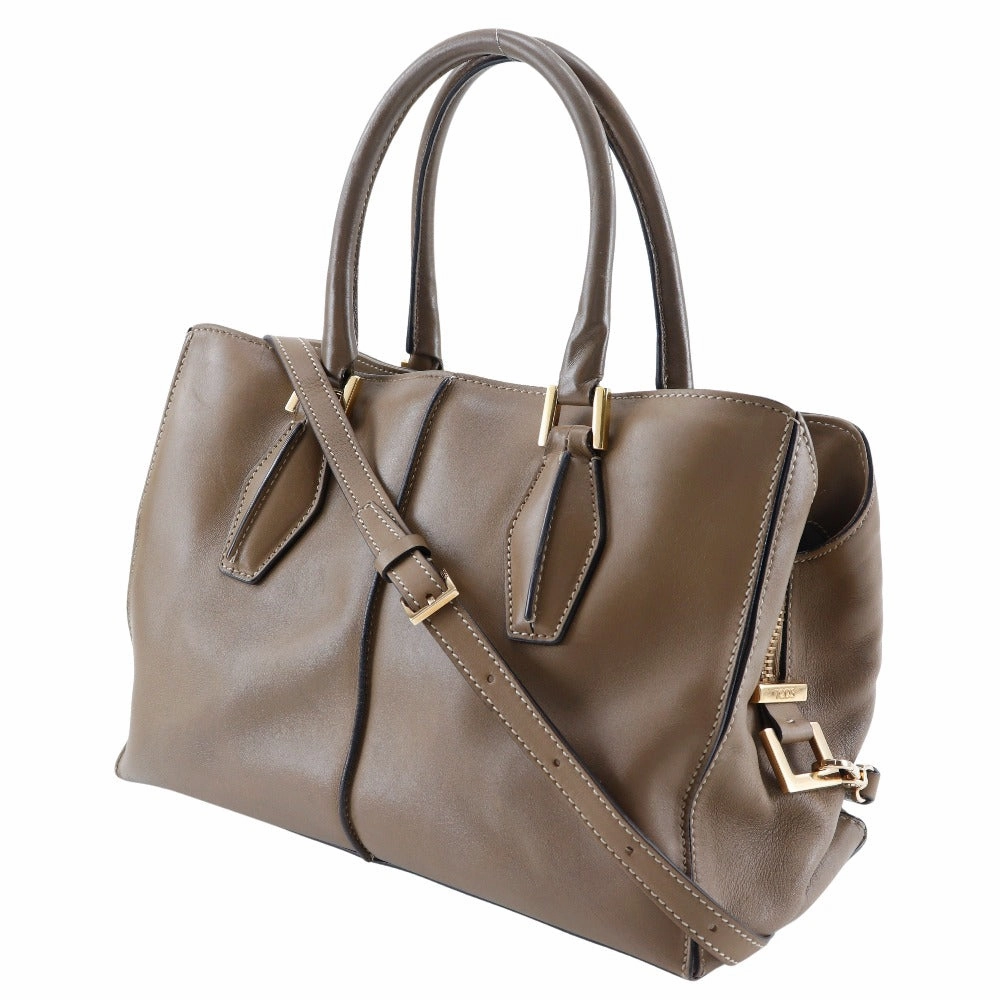 Tod's Leather Handbag Brown 2way