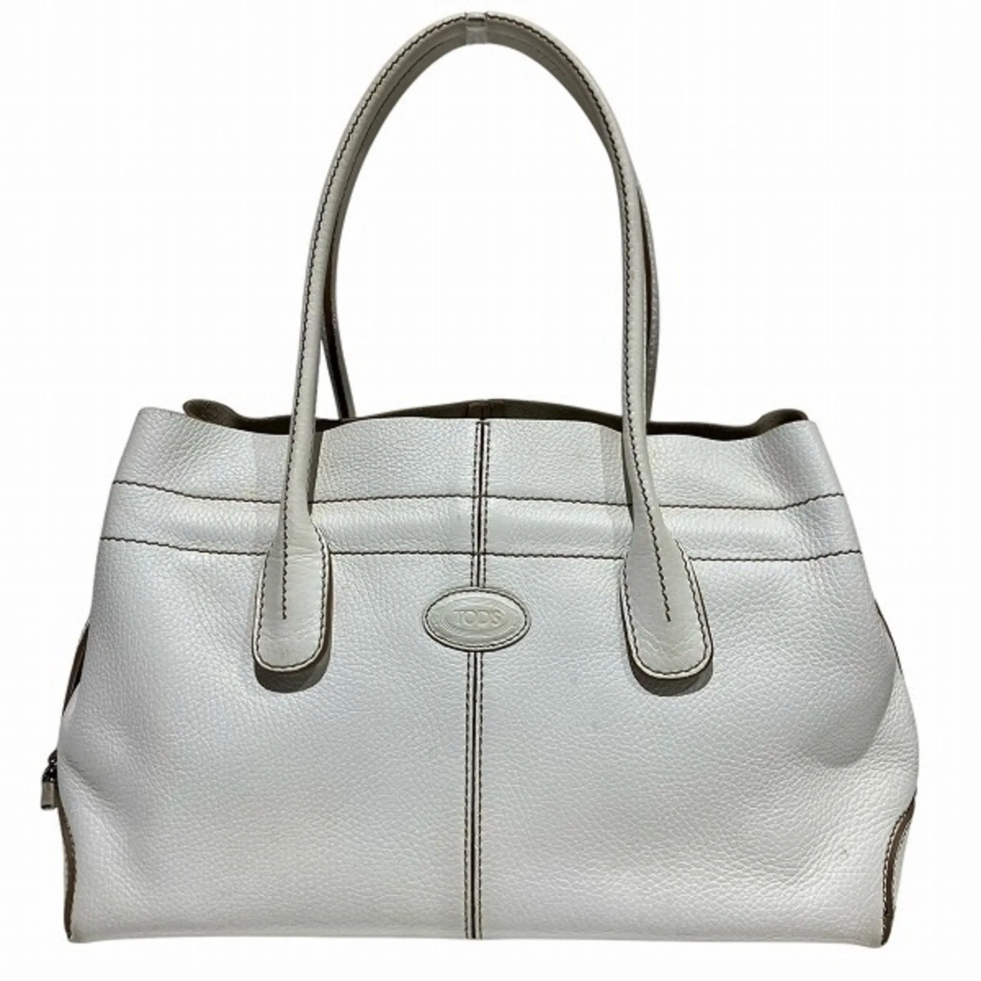 Tod's Leather Shoulder Bag Tote Bag (Pre-Owned)