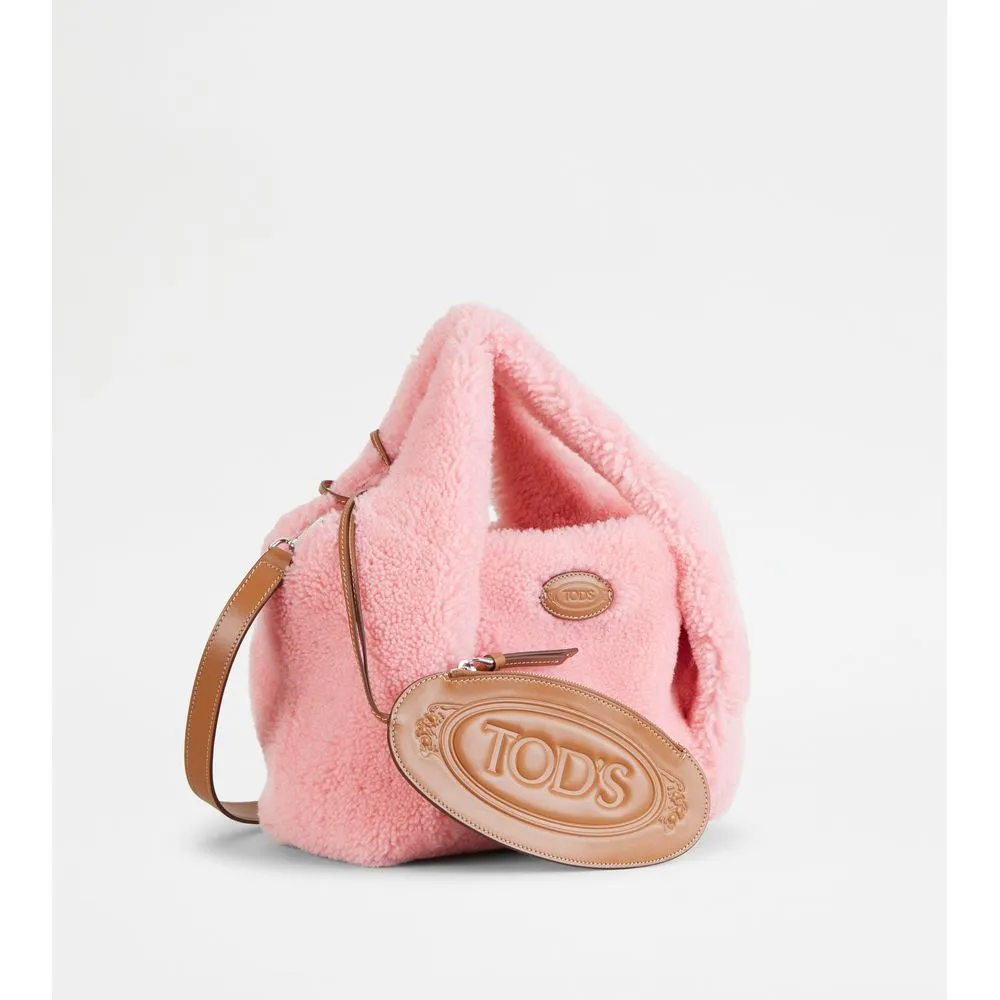 Tod's Shirt Shopping Bag in Sheepskin Mini