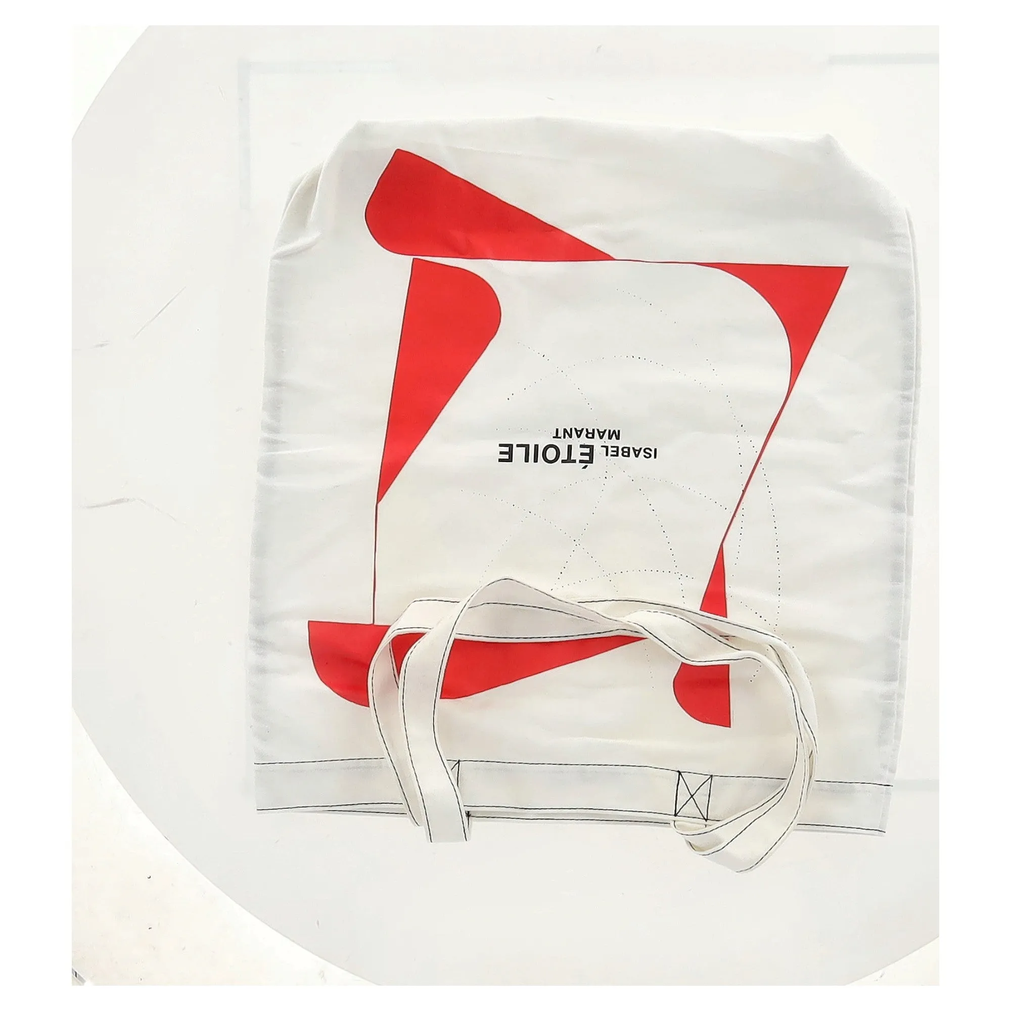 toile Isabel Marant Printed Tote in White Canvas