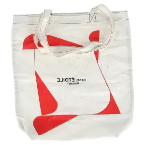 toile Isabel Marant Printed Tote in White Canvas