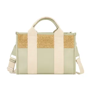Tommy Bahama Raffia/PU Logo Webbing Modern Tote